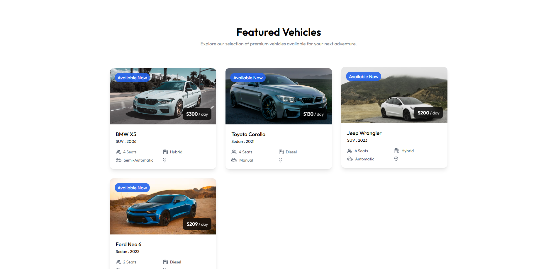 Featured Vehicles